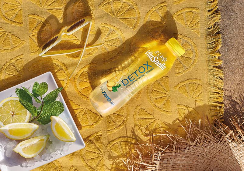 Le linfe di Vitasnella con limone zenzero e menta